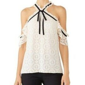 Shoshana Watts Ivory Lace Parisian Style Lace Blouse Size Medium